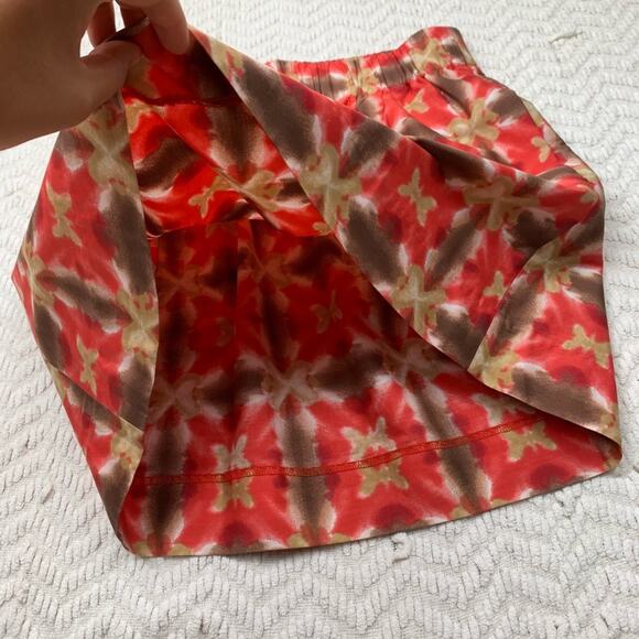 J. Crew Brown And Orange Patterned A-Line Skirt Size 4 - Picture 4 of 6